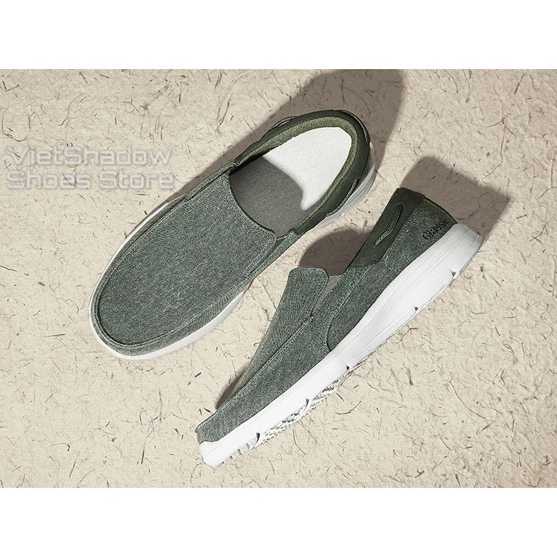 Slip on giày lười vải nam chất liệu đế bằng EVA êm nhẹ, mũ giày bằng vải thô 4 màu siêu đẹp - Mã 8080