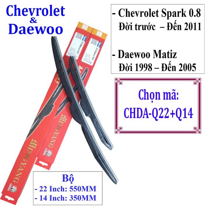 Cần gạt mưa SPARK 0.8, MATIZ – Và Các Dòng Xe Khác Hãng Chevrolet-Daewoo - lvh.store92