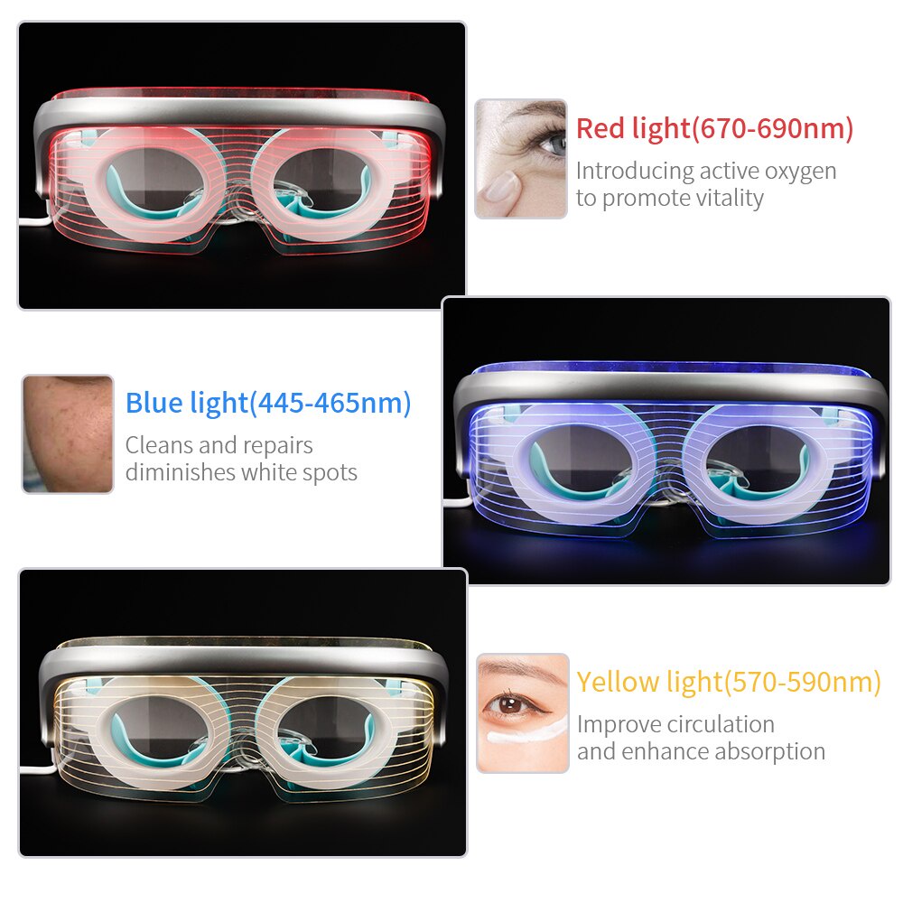 Foreverly Máy Mát Xa Mắt Chống Lão Hóa Có Đèn led Trong Suốt