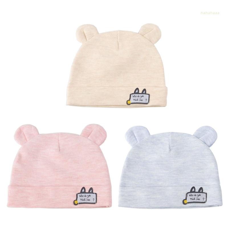 Mũ beanie Tai Gấu Thoáng Khí Thoải Mái Cho Bé 0-3-6 Tháng Tuổi