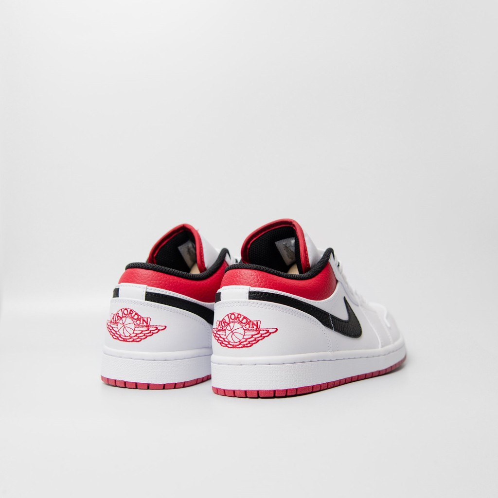 Giày Jordan 1 Chính Hãng FREESHIP Nike Air Jordan 1 Low White University Red- Giày JD1 Cổ Thấp Auth- Simple Sneaker