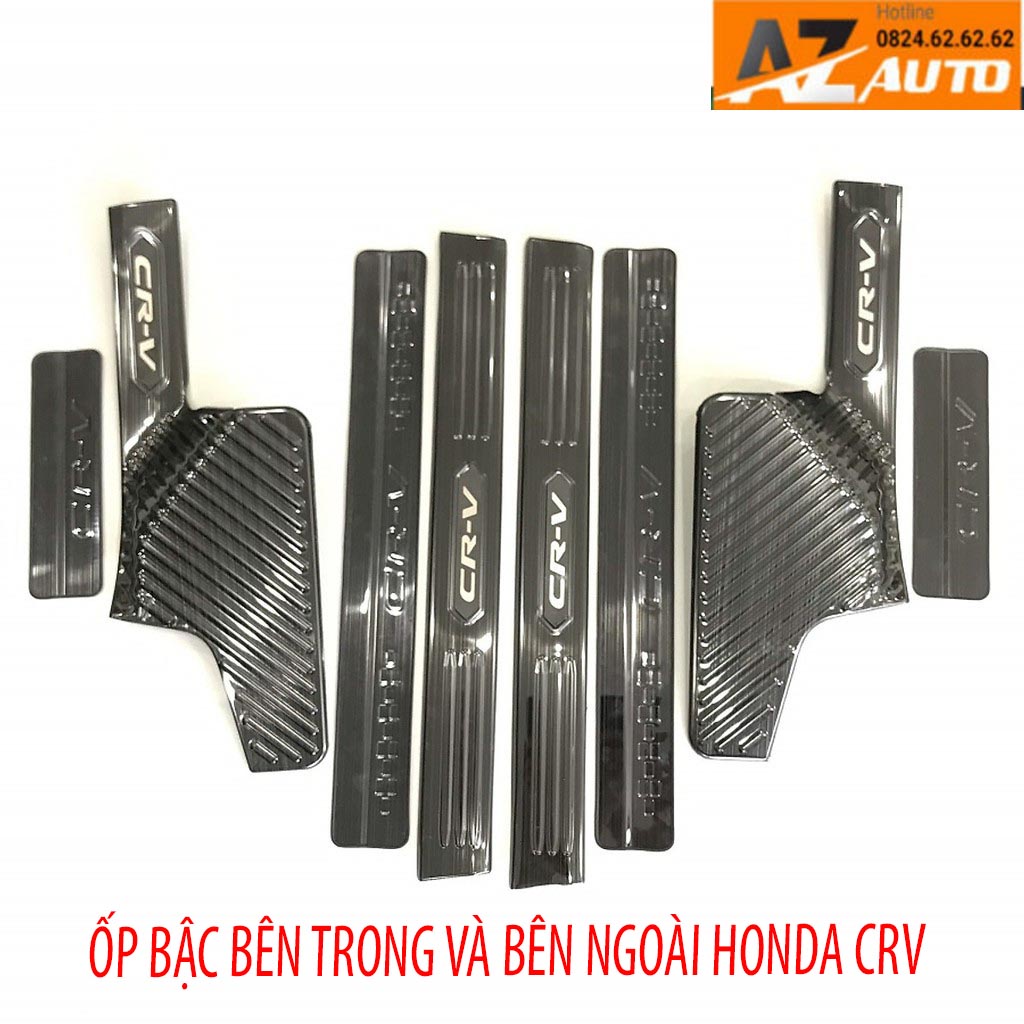 Bộ Ốp bậc, Nẹp bước chân Honda CR-V, CRV 2018-2022 - Titan(hàng cao cấp)