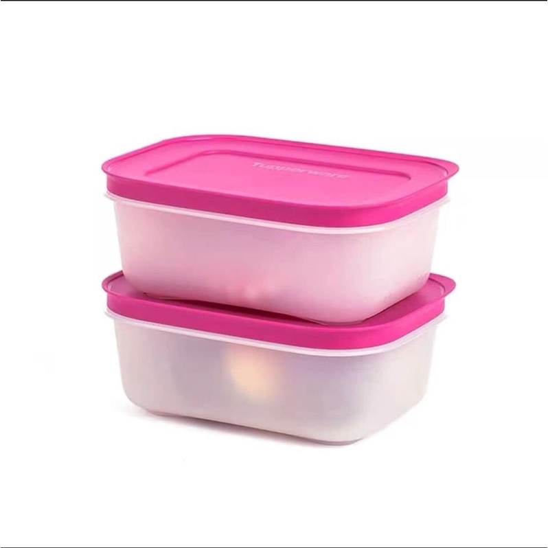 SET 3 HỘP TUPERWARE ĐÔNG DẺO GEN II MÀU HỒNG CAM