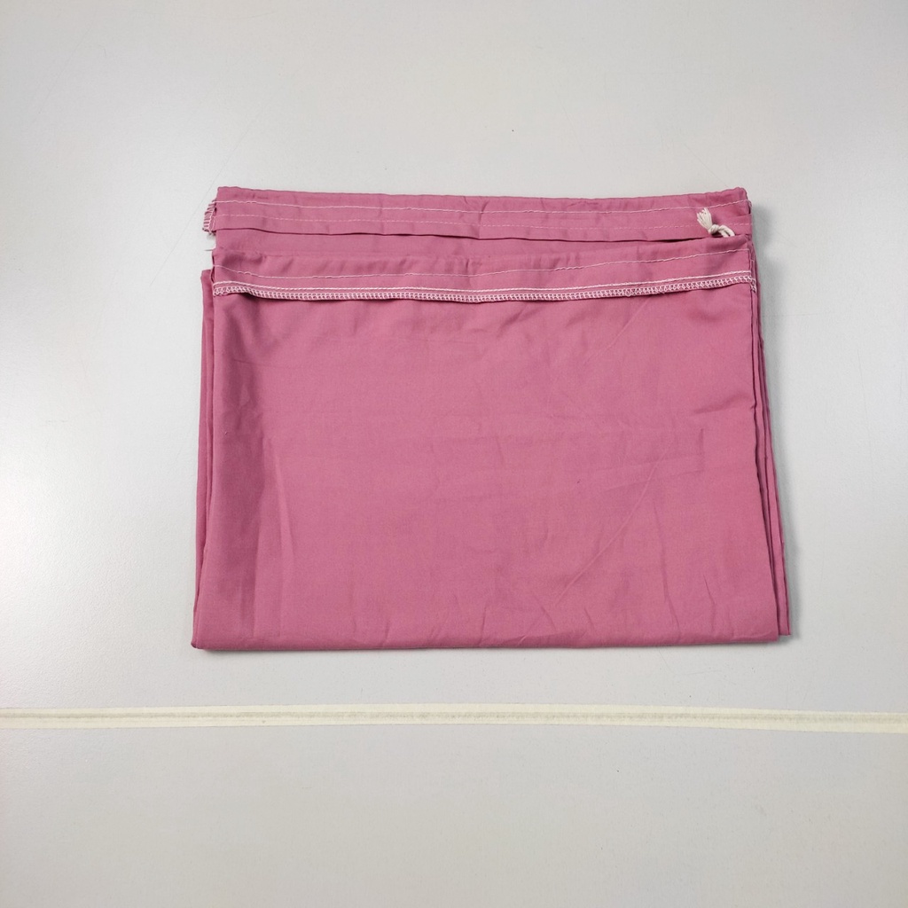 Vỏ gối ôm 35x100cm cotton tici hàng đẹp màu hồng mận