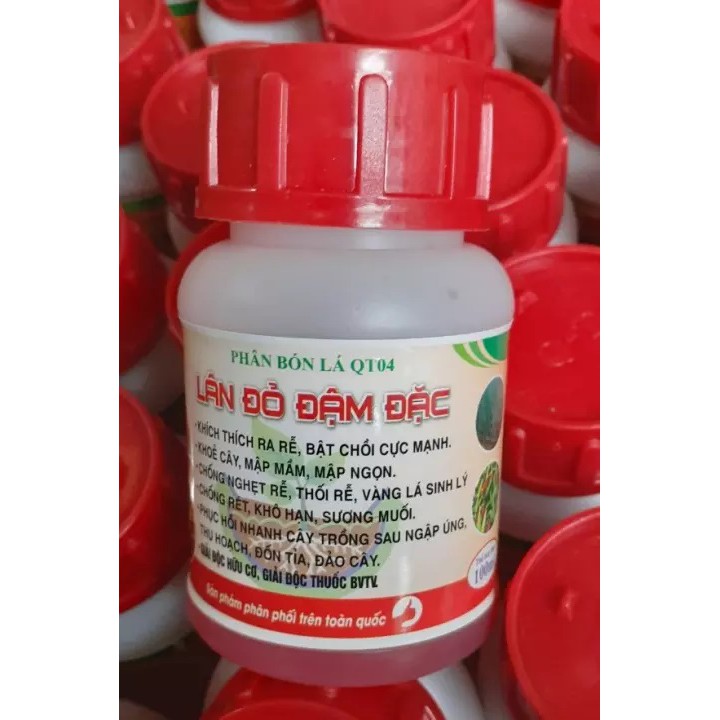 Siêu lân đỏ đậm đặc chai 100ml giúp cây bung đọt, ra rễ, chống rét, vàng lá, giải độc cho cây