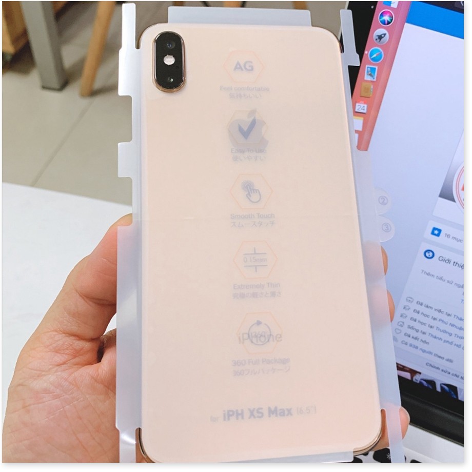 Miếng Dán PPF Nhám Mặt Trước Và Sau ĐT Cho IPHONE và SAMSUNG - PPF Mặt Sau ĐT - iphone 11 pro max