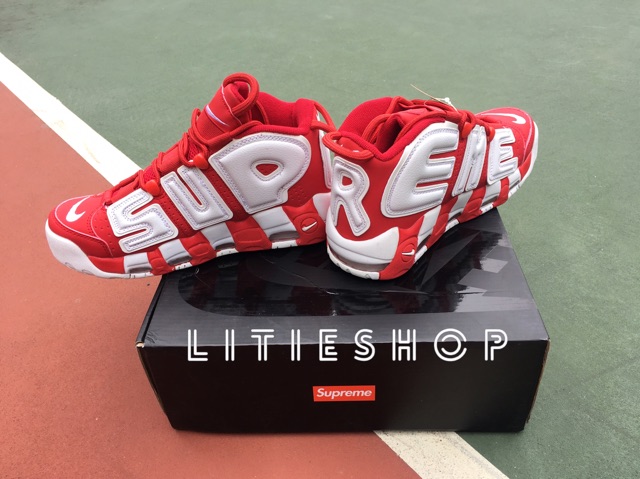 [ ẢNH THẬT ] GIÀY AIR MORE UPTEMPO X SUPREME " RED WHITE " NAM NỮ | BigBuy360 - bigbuy360.vn