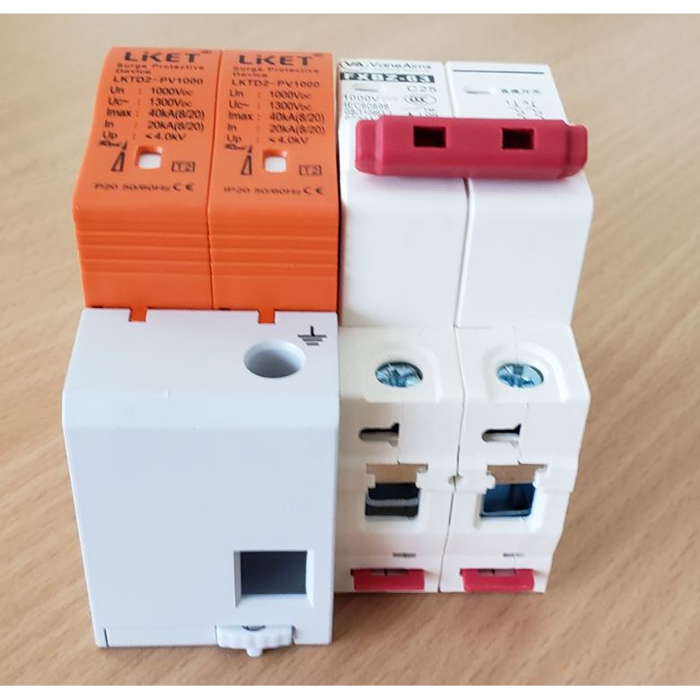 COMBO CB CHỐNG SÉT DC, CHỐNG SÉT LAN TRUYỀN 1300VDC