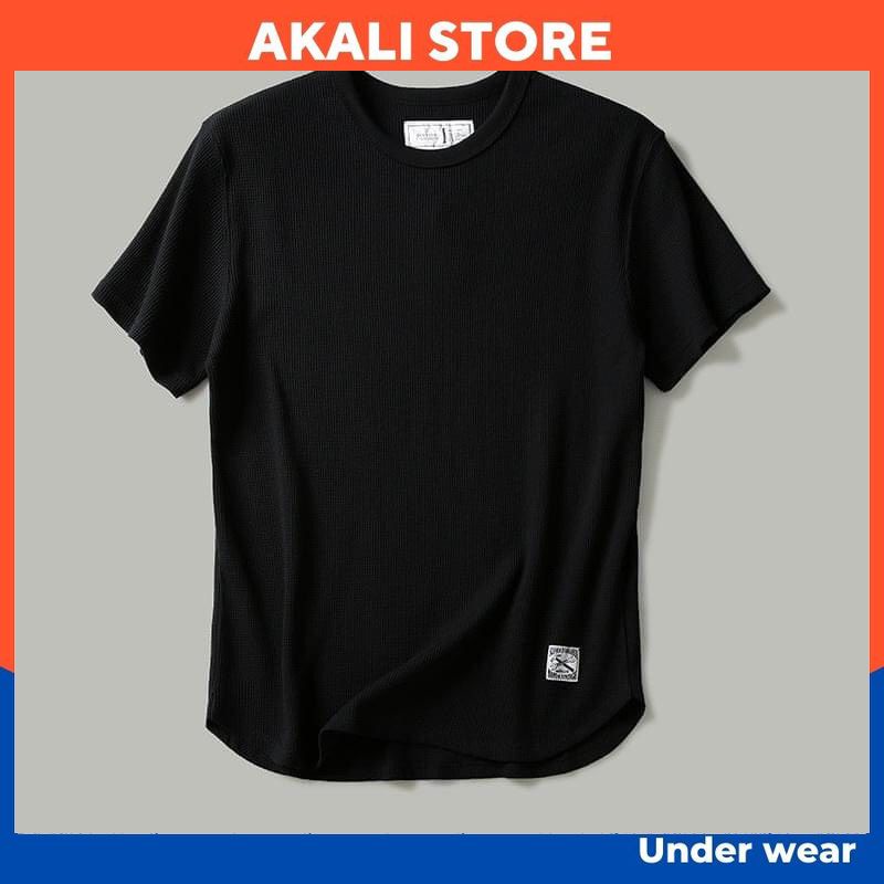 Áo thun nam cổ tròn, áo phông nam ngắn tay chất vải xốp hàn co dãn 4 chiều thoáng mát | AKALI
