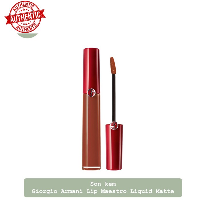 [Mã giảm giá shop] Son kem Giorgio Armani Lip Maestro Liquid Matte Lipstick Bunny Beauty hàng đủ bill