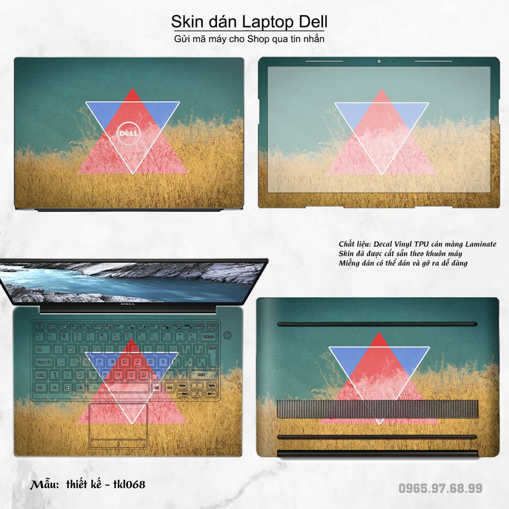 Skin dán Laptop Dell in hình thiết kế nhiều mẫu 7 (inbox mã máy cho Shop)