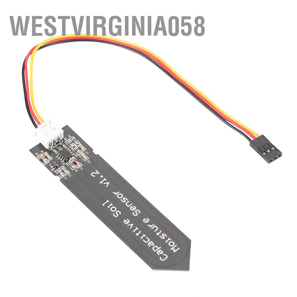 Westvirginia058 Capacitive Type Soil Moisture Sensor Corrosion Resistant Wide Voltage Work Module With Cable