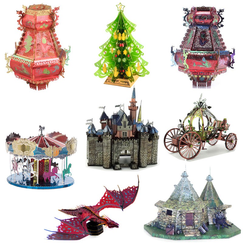 Mô hình thép 3D tự ráp mẫu cổ tích bản màu