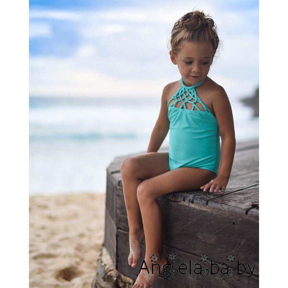 hღ✯Mới Xanh Trẻ Em Bé Gái Tankini Bikini Bộ Đồ Bơi Đồ Bơi Tắm Đi Biển