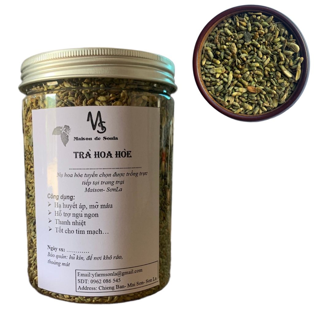 Trà nụ hoa hòe phơi khô xao vàng loại 1 trực tiếp từ trang trại hũ 200g, 300gram