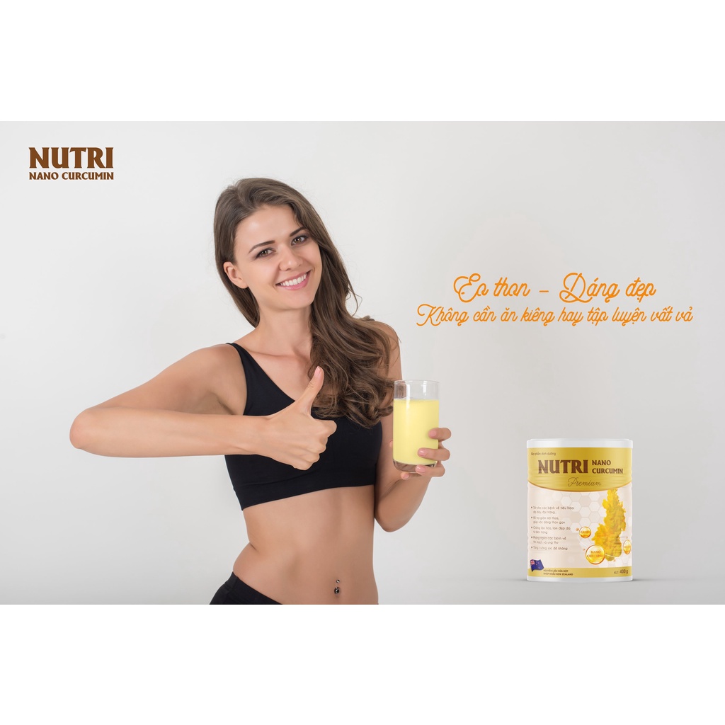 Sữa Nghệ Nutri Nano Curcumin Premium giảm đau dạ dày, đẹp da, chống lão hoá đến từ New Zealand loại 400g