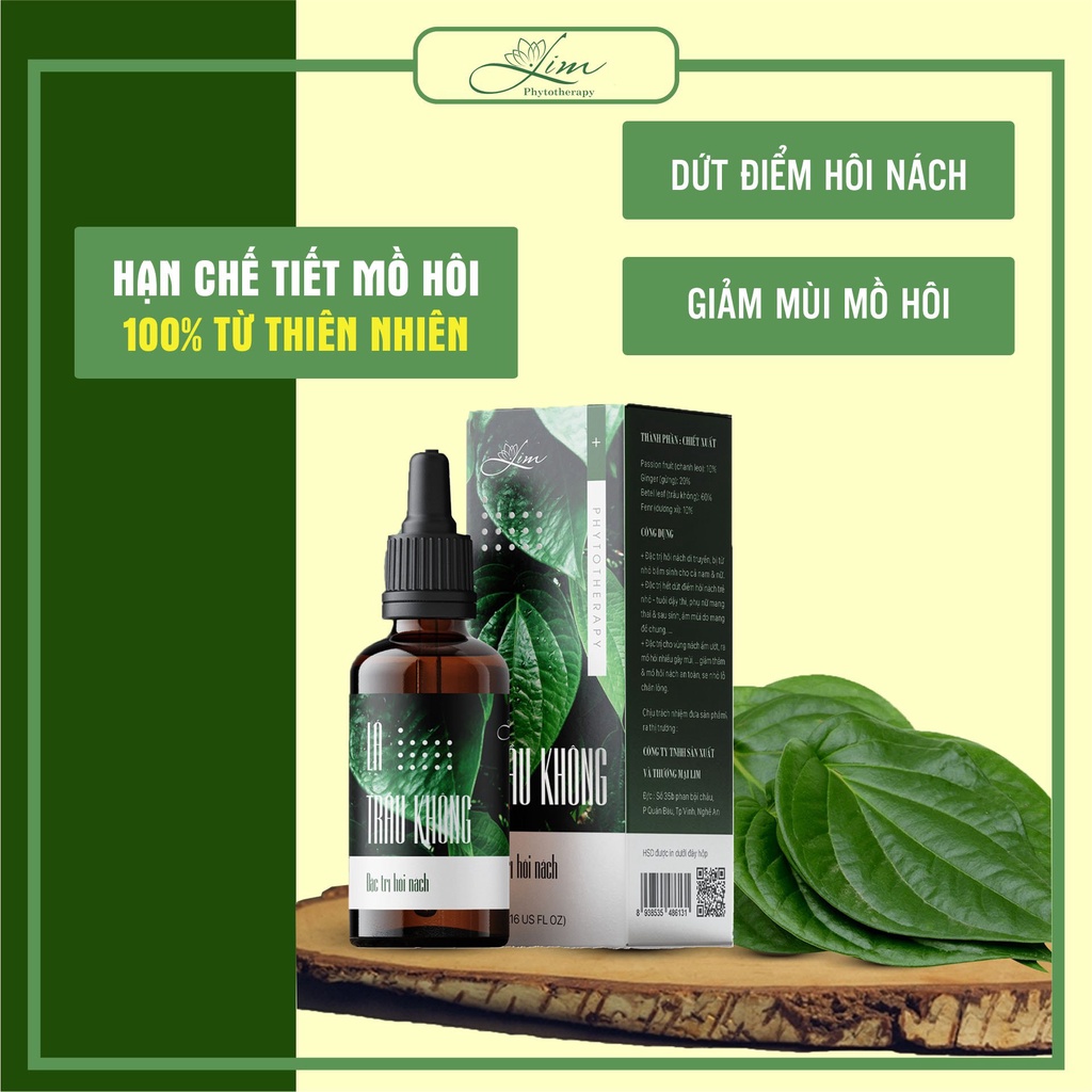 Serum trầu không Lim khử mùi khôi nách - giúp thoáng nách từ lần đầu sử dụng