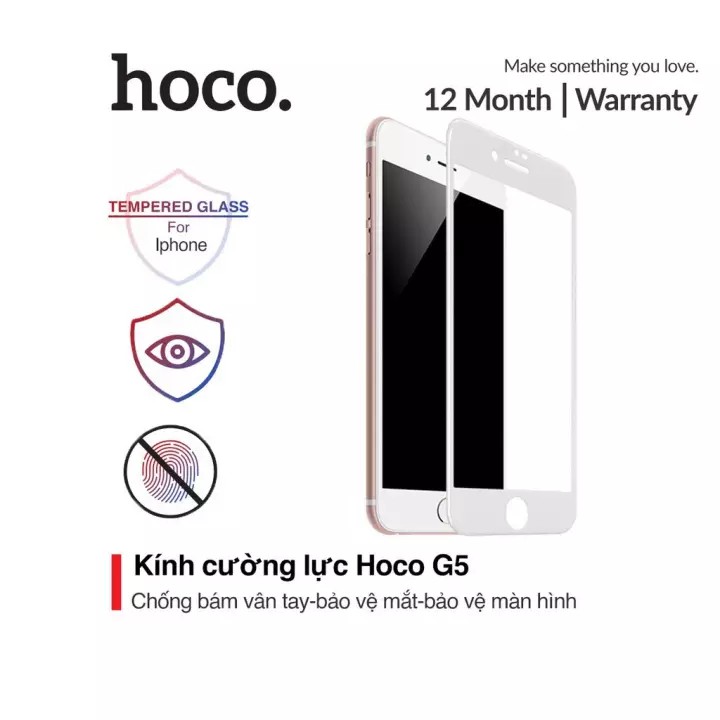 Kính cường lực iphone Full Màn Hoco G5 Chính Hãng Cao Cấp 6/6s/6plus/7/7plus/8/8plus/plus/x/xr/xs/11/12/pro/max/SkyShop