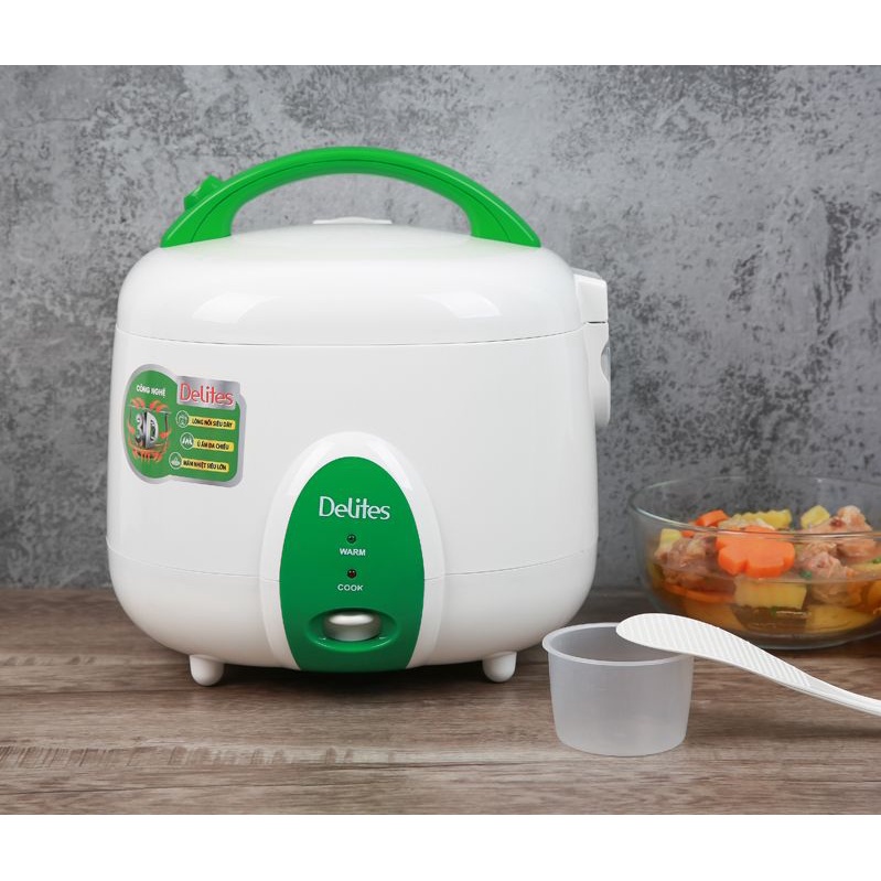Nồi cơm điện Delites 1.8 lít NCG1010 Mới 100% Chính hãng- Bảo hành 12 tháng