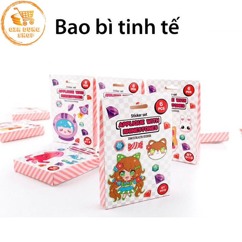 Tranh Đính Đá Mini Cho Bé Trai Bé Gái Tự Hoàn Thành Loại 12 Sticker - 10 Sticker - 8 Sticker - 6 Sticker DIY