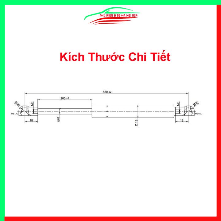 Bộ ty thủy lực ben hơi chống cốp sau Nissan X-Trail T31 2007-2014 G8VN kèm phụ kiện lắp