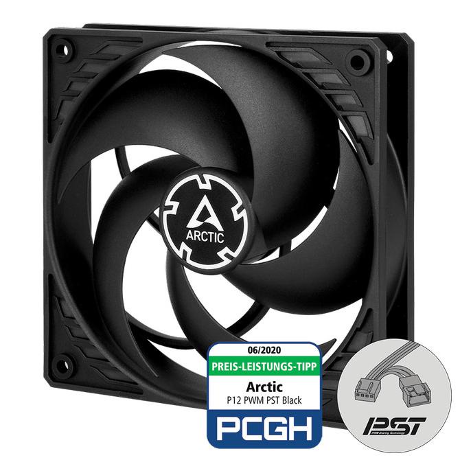 Vỏ bọc quạt P12 PWM PST 120mm 12 cm màu đen