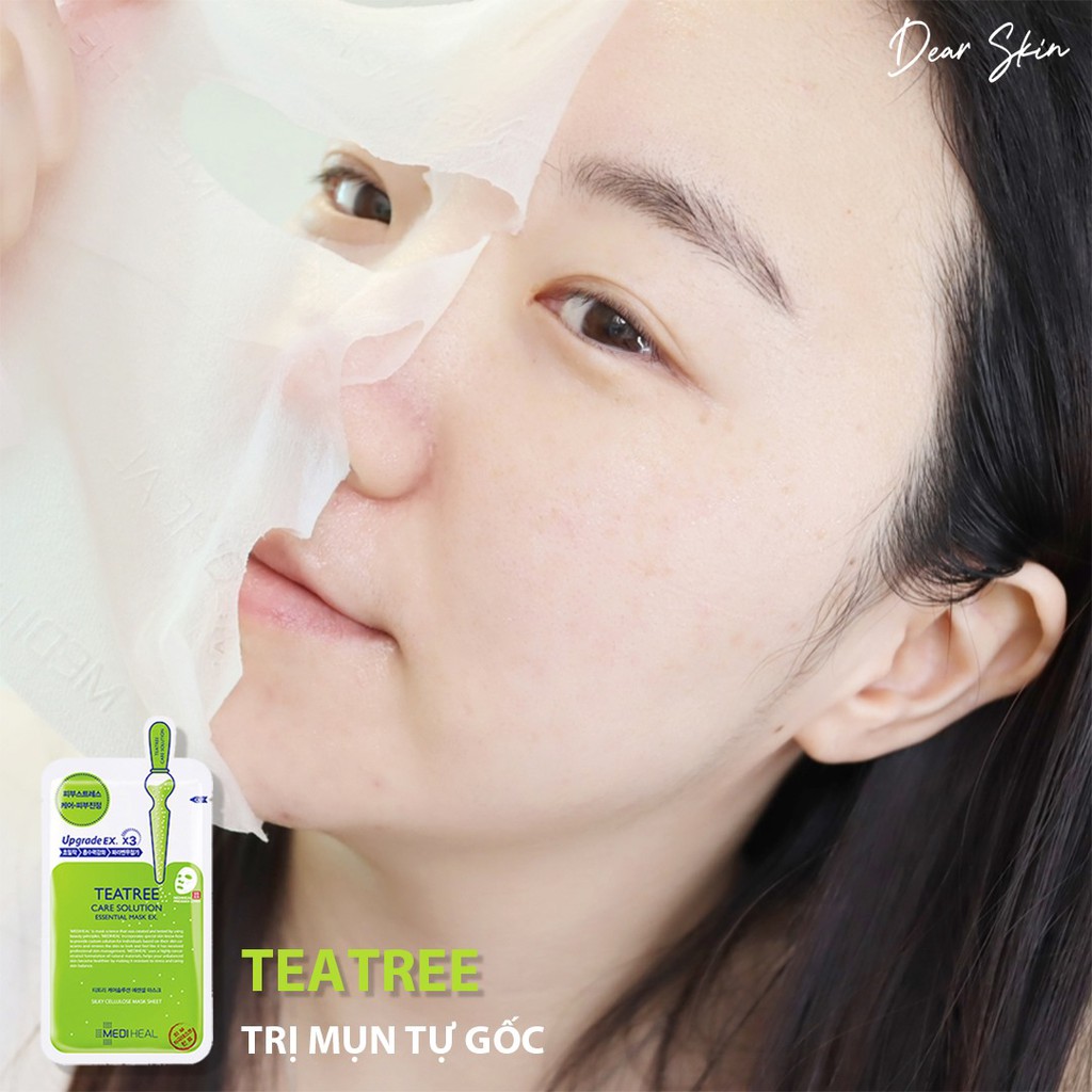 [Chính hãng] [Combo 5] Mặt Nạ Tinh Chất Tràm Trà làm giảm mụn Mediheal Teatree Care Solution Essential Mask