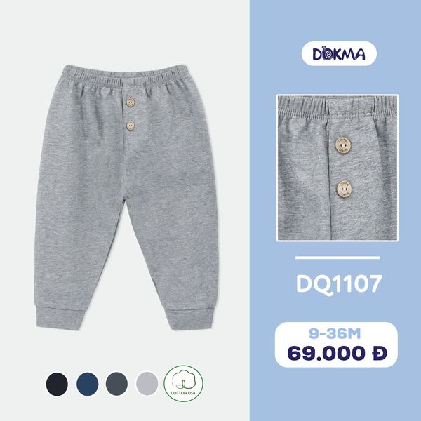 9-36M Quần dài bo gấu bé trai Dokma DQ1107