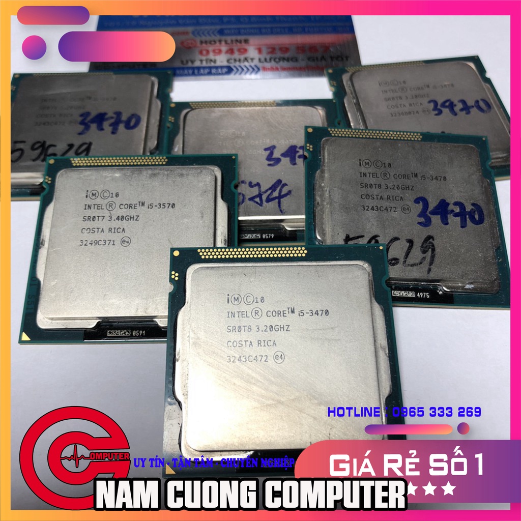 CPU core i5 socket 1155, i5 2320, i5 2400, i5 2500, i5 3330s,i5 3450, i5 3470, i5 3470s, i5 3550, i5 3570
