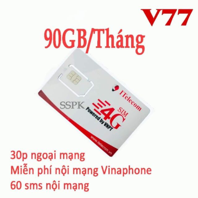 SIM ITELECOM 4G 3G/NGÀY