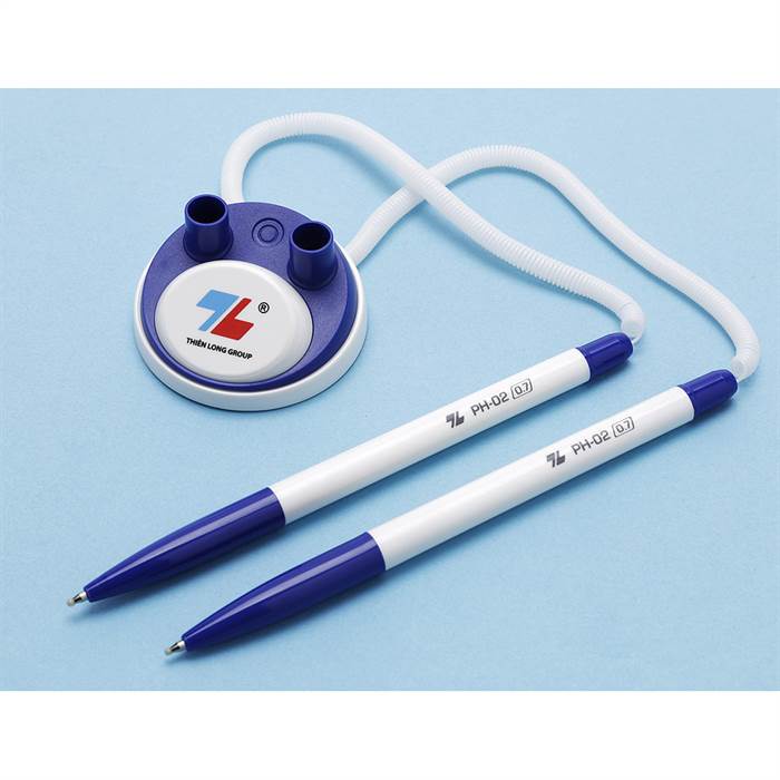 ( 1 Hộp 10 Bộ ) Bút Bi Cắm Bàn PH02 0.7mm ( Mực Xanh ) Thiên Long Camshop