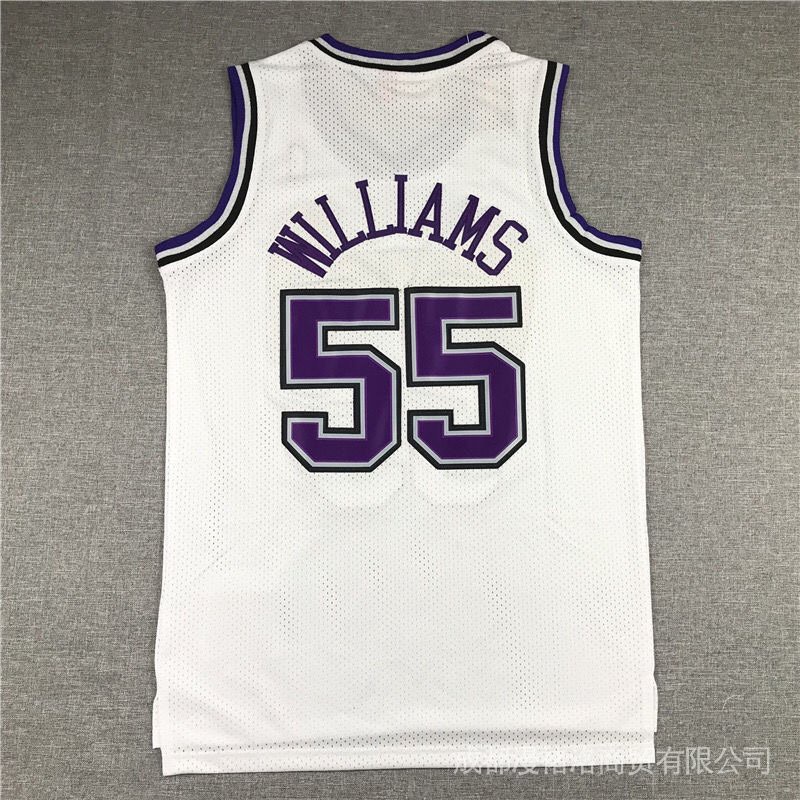 Mitchell&Ness NBA Kings Men's Jersey Kings Williams Webber Swingman Embroidered Retro Jersey Sports Fitness Vest YI4f