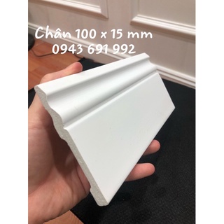 Phào chân tường nhựa màu trắng hoàn thiện bản 10cm