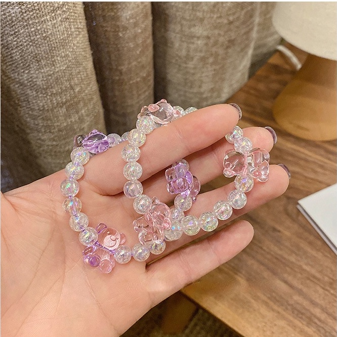 Dễ Thương Dây Cột Tóc Hình Gấu Đính Hạt Pha Lê Xinh Xắn Cho Bé Gái | BigBuy360 - bigbuy360.vn