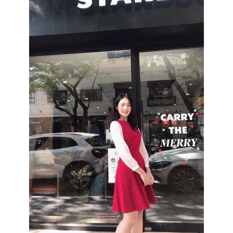 Váy Nhung Mỏng Pha Voan - G022 | BigBuy360 - bigbuy360.vn