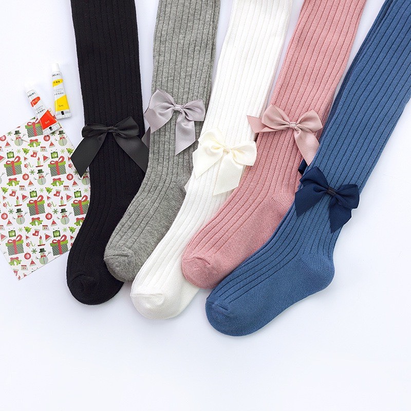 BÁN SỈ QUẦN TẤT LEN ĐÍNH NƠ BÉ GÁI