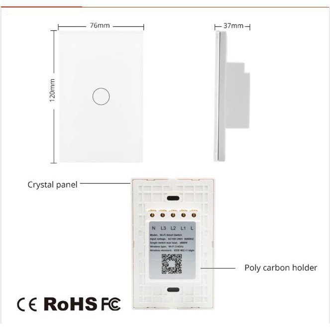 Công Tắc thông minh Wifi Điều Khiển Đèn / Quạt Tuya 🌐GIÁ TỐT🌐 có Dimmer chỉnh sáng tối