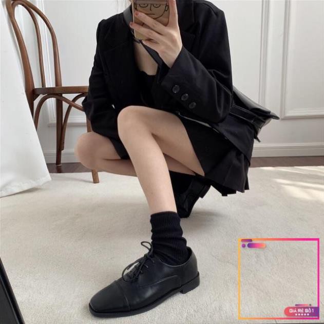 Giày oxford mũi vuông dây buộc 4 nấc (có ảnh thật) -v01 | BigBuy360 - bigbuy360.vn