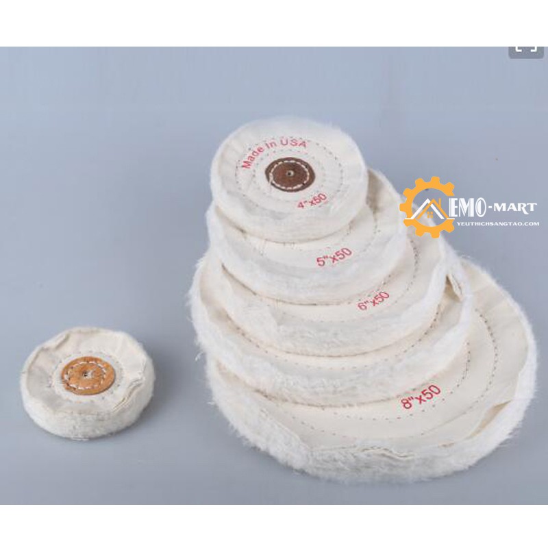 ⚡️𝐇𝐚̀𝐧𝐠 𝐂𝐡𝐢́𝐧𝐡 𝐇𝐚̃𝐧𝐠⚡️Bánh vải chà bóng cho máy mài⚡️ Đường kính 10cm - Dày 10mm - Lỗ trong 4mm