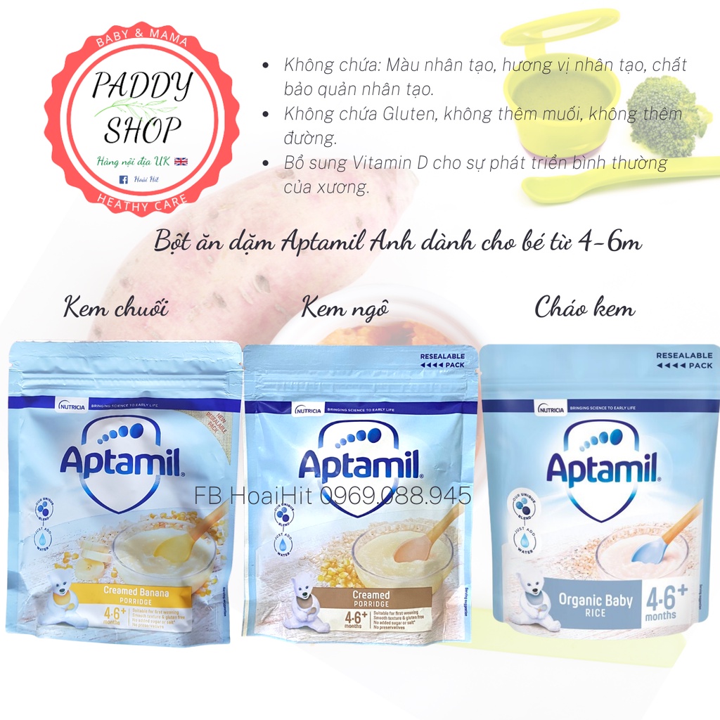 Bột ăn dặm Aptamil Anh dành cho bé từ 4-6m –125g