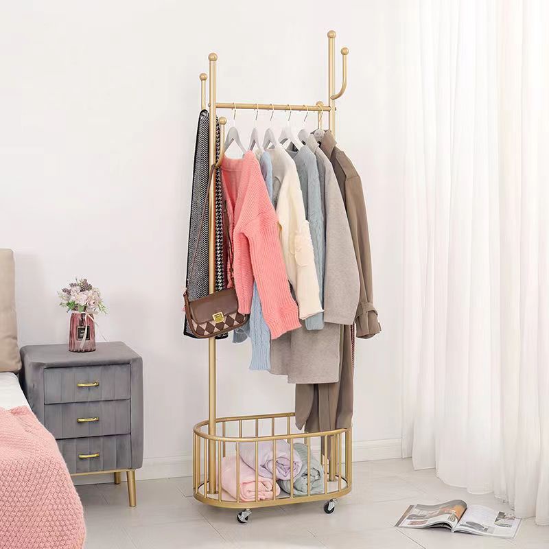 Giá treo quần áo ZUOGUAN có bánh xe có thể tháo rời sang trọng phong cách Bắc Âu