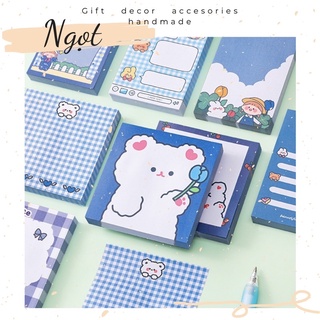 [SẴN] Tập 80 tờ giấy Note Cute Blue