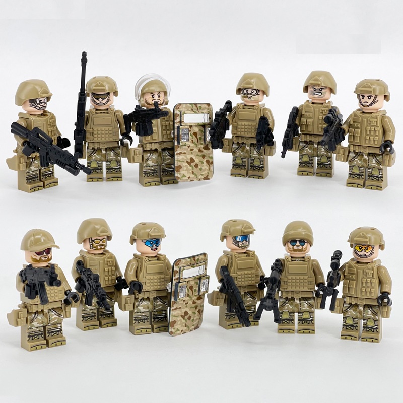 [SET 12 MỚI] mô hình lego quân đội lính đánh thuê SWAT cao cấp quân sự lắp giáp rèn luyện trí thông minh full phụ kiện