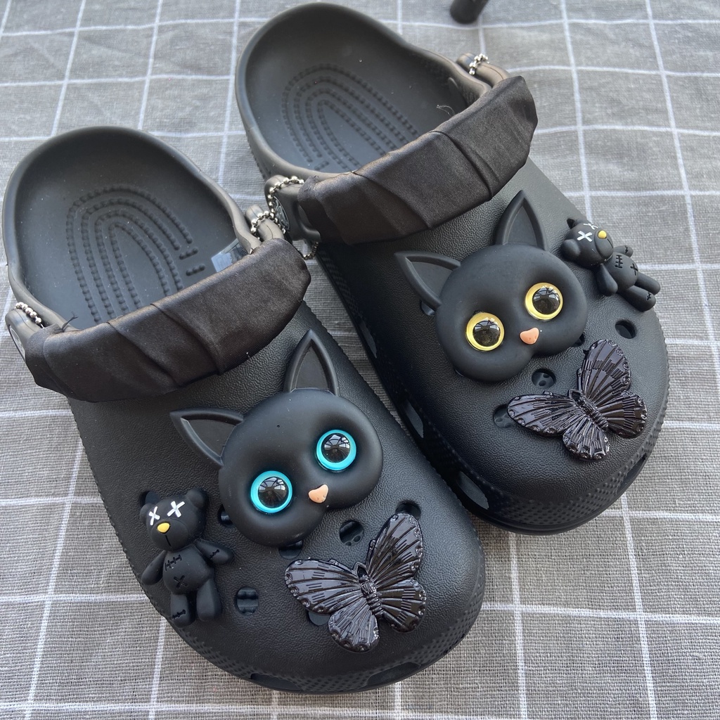 sticker gắn dép cross charm gắn dép crossVớ Crocs Cổ Vừa In Họa Tiết Hoa Hoạt Hình Ngọt Ngào Thời Trang DIY Cho Nữ