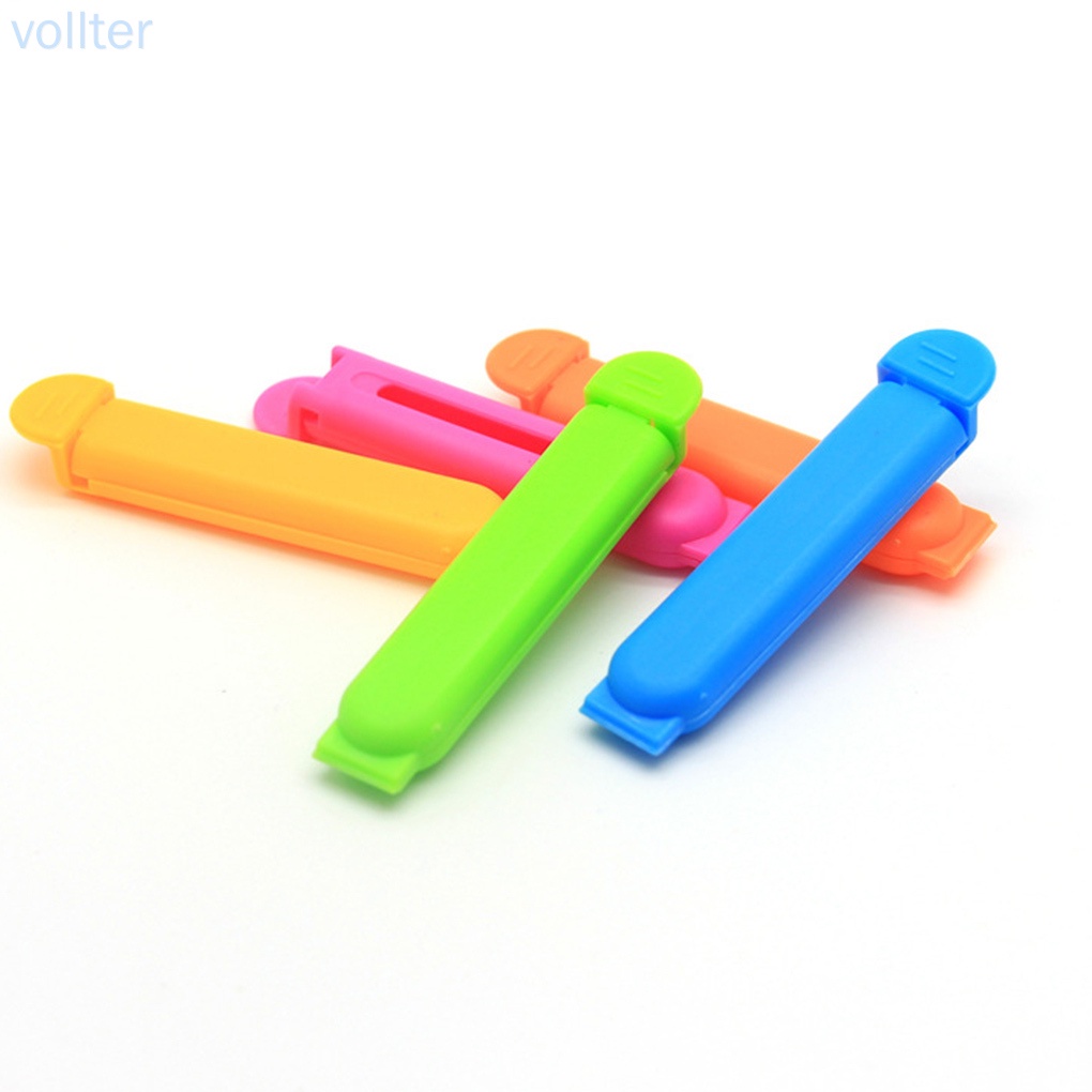 Set 10 kẹp niêm phong miệng túi thực phẩm bằng nhựa PP màu sắc giao ngẫu nhiên