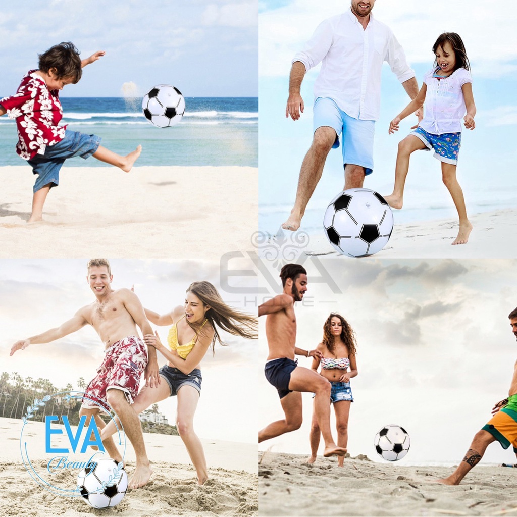 Đồ chơi Banh Bơm Hơi / Bóng Bơm Hơi Cho Trẻ Em Đá Banh Và Chơi Dưới Nước Bãi Biển 30 Cm Kèm Bơm Tay Tiện Lợi