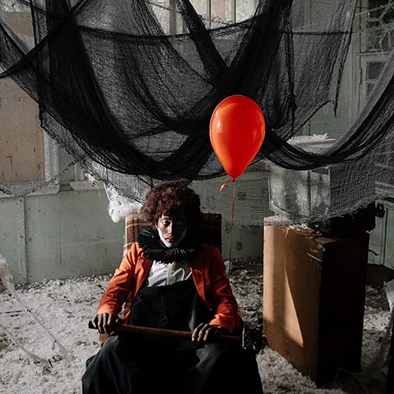 Gạc Đen 76 * 198cm Trang Trí Phòng Hóa Trang Halloween