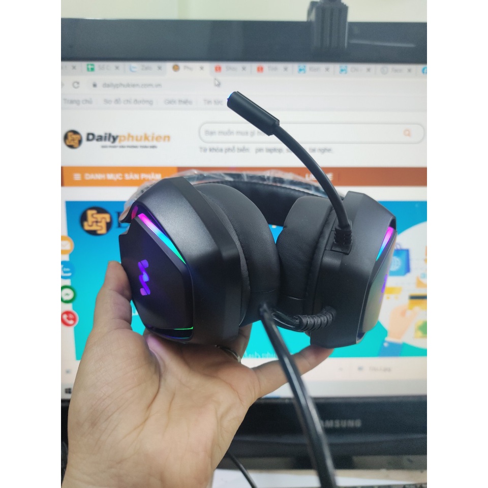 Tai nghe Wangming 8800 cổng USB led RGB dailyphukien