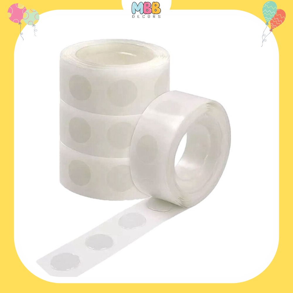 Keo Dán Bóng Trang Trí Sinh Nhật - 2 Mặt Silicon 100 Miếng Loại Tốt