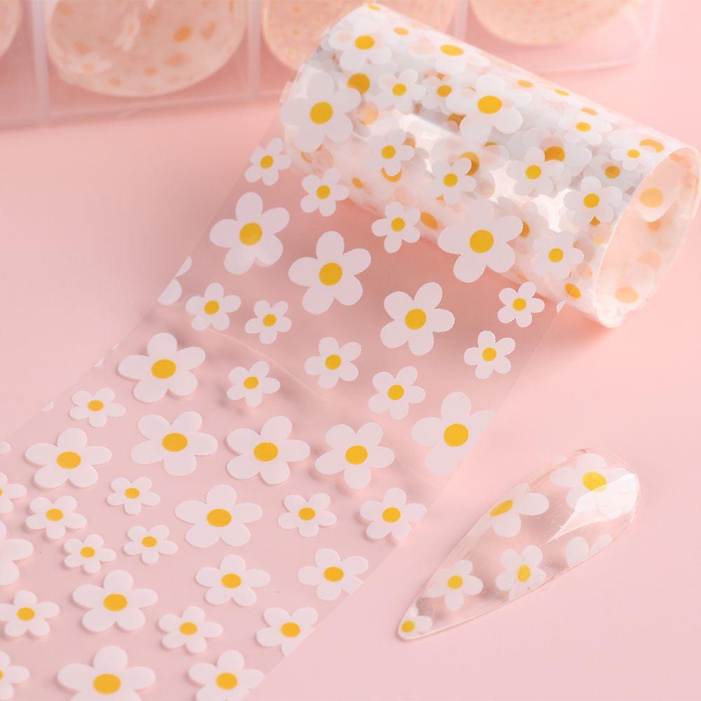 [Hàng mới về] Giấy decal chuyển họa tiết hoa trang trí móng tay 3D sáng bóng trong suốt DIY